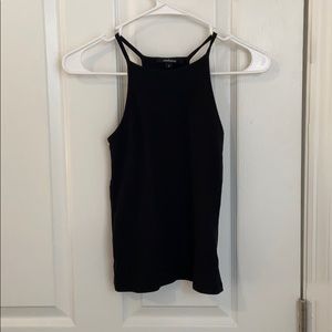 Black halter tank top